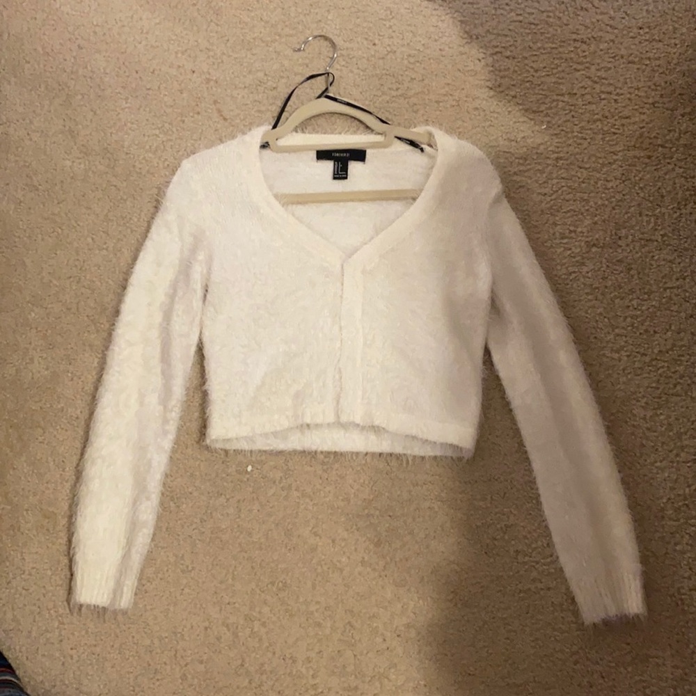 Sweater cropped long sleeve